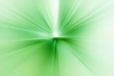 Abstract surface of a radial zoom blur of green and white  tones on a green background. Abstract background with radial, radiating, converging lines.   clipart