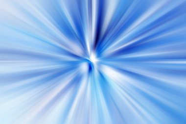 Mavi, eflatun ve beyaz tonlardan oluşan soyut radyal zoom bulanık yüzey. Radyal, yayıcı, yakınsayan çizgilerle soyut mavi arkaplan.  