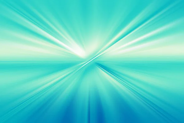 抽象ソフトターコイズ 青と白のトーンの放射状ズームぼかし表面 放射状 放射状 収束線を持つ抽象的な柔らかいターコイズの背景 — ストック写真