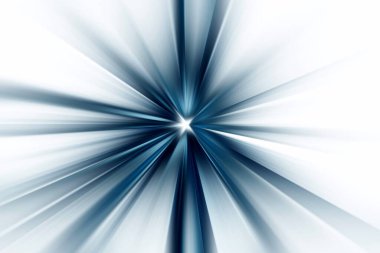 Abstract surface of blur radial zoom in gray and blue tones on a white background. Abstract bright background with radial, diverging, converging lines.  clipart