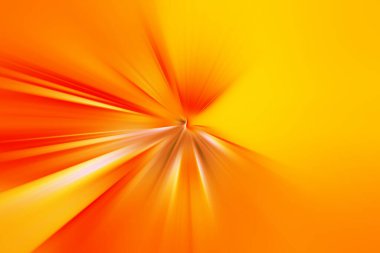 Radyal bulanıklığın soyut yüzeyi turuncu, kırmızı, sarı tonlarda yakınlaşır. Radyal, ayrışan, yakınsayan çizgileri olan parlak renkli bir arkaplan. Sonbahar renklerine sahip soyut arkaplan.