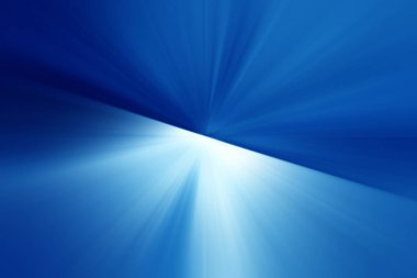 Mavi ve beyaz tonlarda soyut radyal yakınlaştırma bulanık yüzeyi. Radyal, yayıcı, yakınsayan çizgilerle soyut mavi arkaplan.    