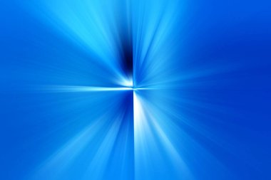 Mavi ve beyaz tonlarda soyut radyal yakınlaştırma bulanık yüzeyi. Radyal, yayıcı, yakınsayan çizgilerle soyut mavi arkaplan.  