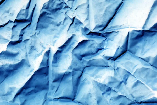 Αφηρημένο Φόντο Μπλε Και Άσπρο Τσαλακωμένο Χαρτί Μπλε Τσαλακωμένο Φόντο — Φωτογραφία Αρχείου