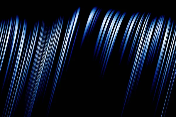 Abstrakt Ljusblå Vertikala Sneda Linjer Illustration Svart Bakgrund Sudda Den — Stockfoto