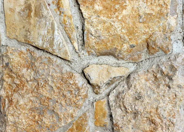 Texture Beige Stone Wall Close — Foto de Stock