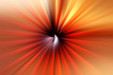 Radyal bulanıklığın soyut yüzeyi turuncu, sarı ve kahverengi tonlarda yakınlaşır. Radial, ayrışan, yakınsayan çizgilerle muhteşem turuncu arkaplan.