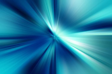 Mavi ve turkuaz tonlarda radyal bulanıklığın soyut yüzeyi. Olağanüstü mavi turkuaz arkaplan radyal, ayrışma, yakınsama çizgileri.