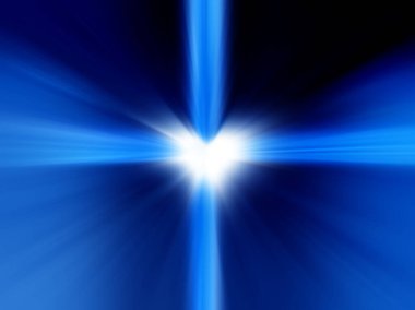 Mavi ışığın soyut radyal yakınlaştırma bulanık yüzeyi parlayan merkez ve dinamik radyal ışınlar ile patladı. Fütüristik enerji arkaplanı hareket bulanıklığı, parlak alevler ve canlı gradyan.