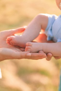 Mutlu aile zamanı çimenlerde