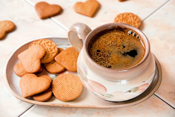Coffee and cookies. — Stock Photo, Image