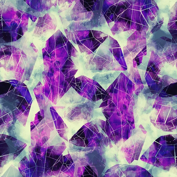 Steine und Kristalle nahtlose Muster — Stockfoto