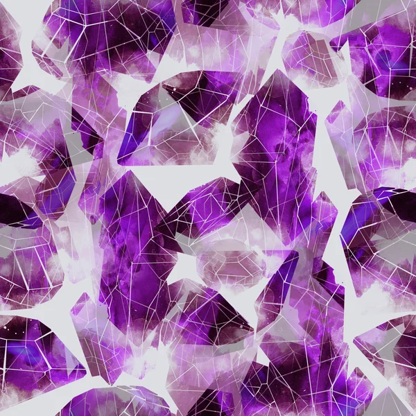 Stones and crystals seamless pattern — Stock Photo, Image