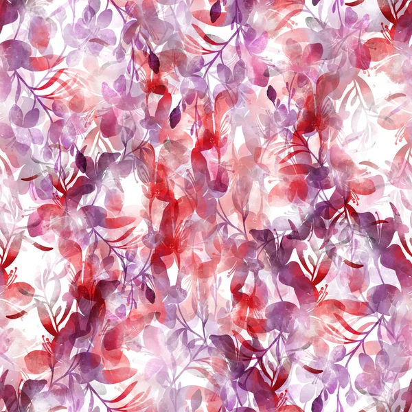 Aquarel textuur-afdrukken van bloemen — Stockfoto