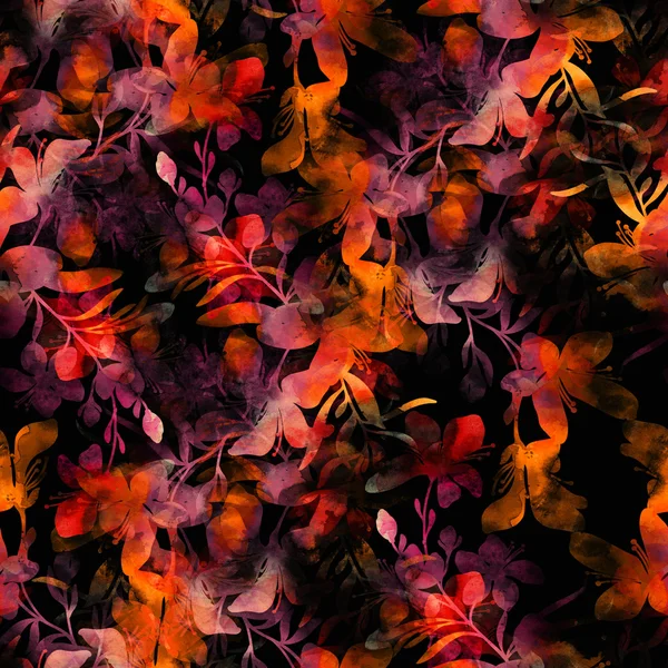 Textura de acuarela - impresiones de flores — Foto de Stock