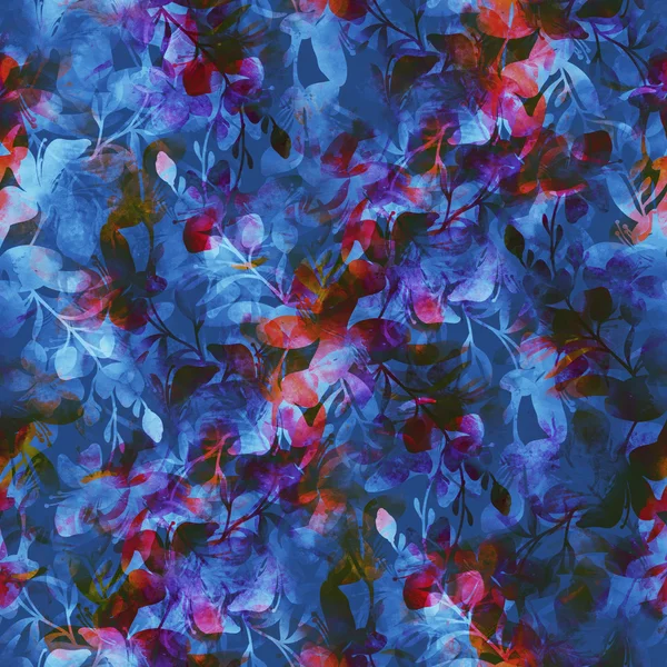 Textura de acuarela - impresiones de flores — Foto de Stock