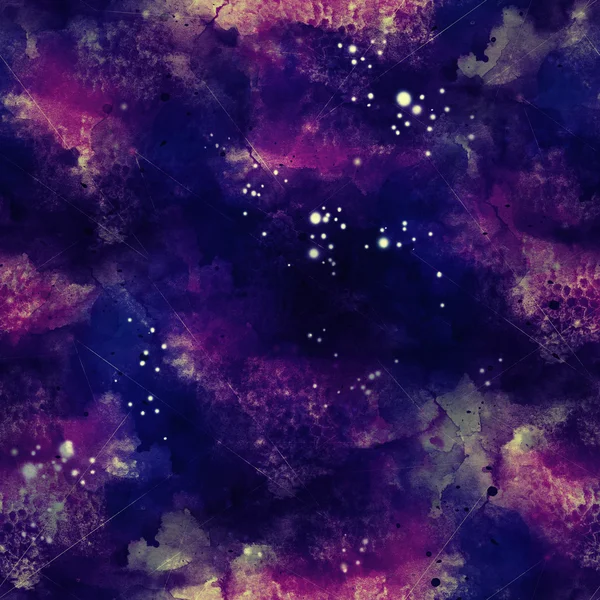 Watercolour, cosmos and constellation — Stock Photo, Image