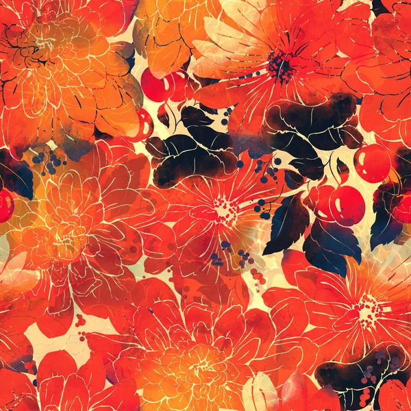 웨딩 꽃다발 - 원활한 패턴 — 스톡 사진
