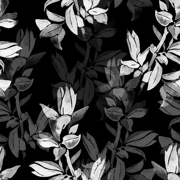 Folhas: padrão botânico — Fotografia de Stock