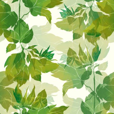 spring green leaves clipart