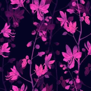 southern flower. seamless pattern clipart