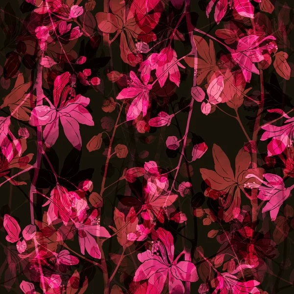 Southern flower. seamless pattern — Stock Photo, Image