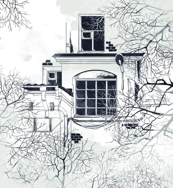 房子和 windows 的故事 — 图库照片