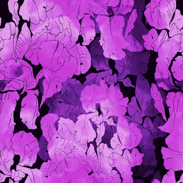 Irises. seamless pattern — Stock Photo, Image
