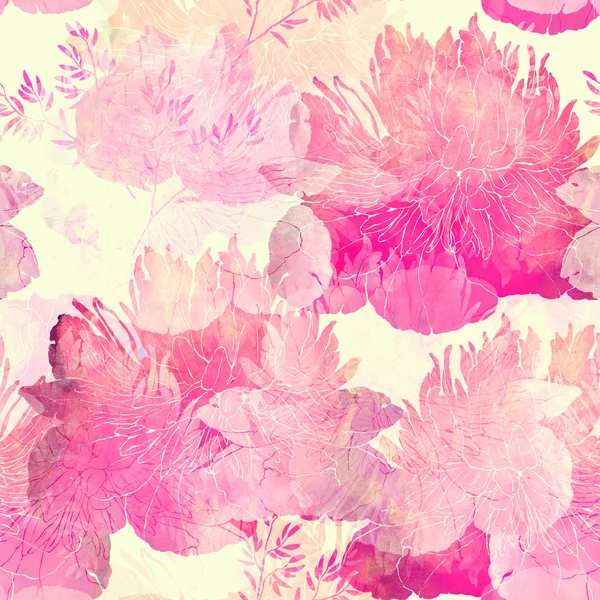 Afdrukken bloem collectie. naadloos patroon — Stockfoto