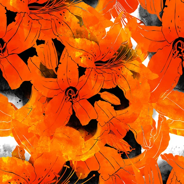 Nevytiskne kvetoucí lilie — Stock fotografie