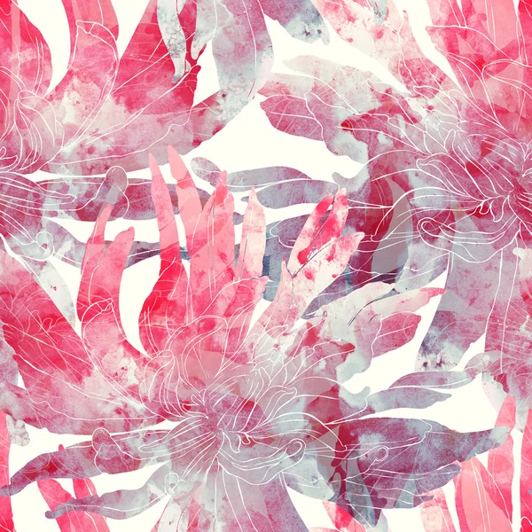 Naadloze wild chrysant patroon — Stockfoto