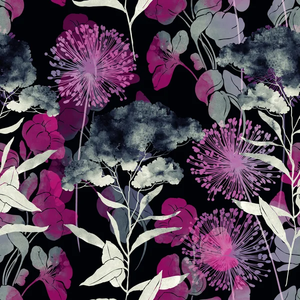 Wildflowers seamless background — Zdjęcie stockowe