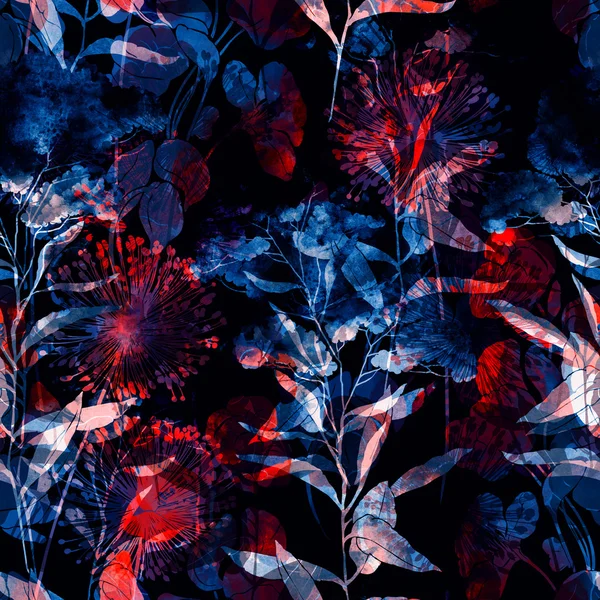 Wildflowers seamless background — 스톡 사진