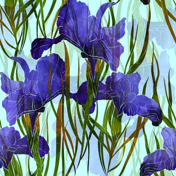 Sömlöst Iris mönster — Stockfoto