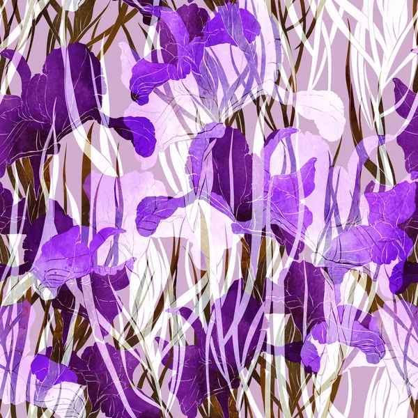 Sömlöst Iris mönster — Stockfoto