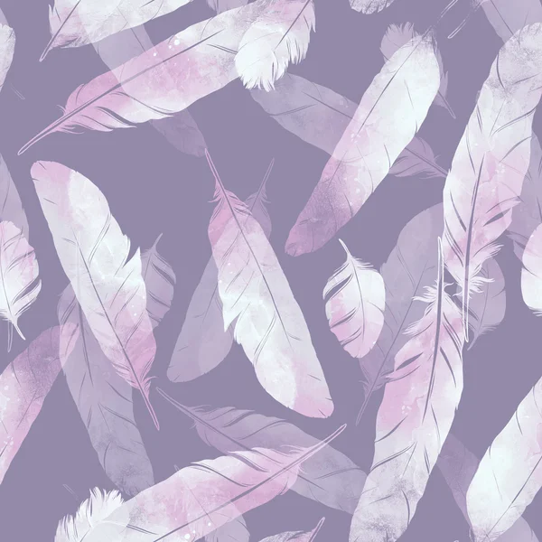 Seamless bird feathers pattern — Stock Photo, Image