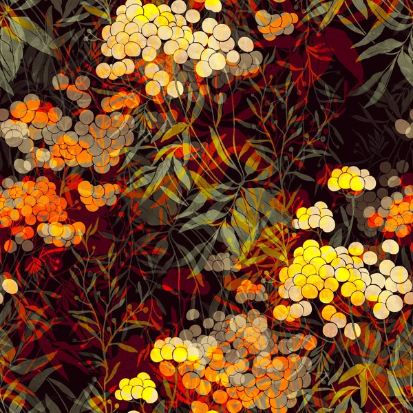 Tansy and grass seamless pattern — Stock Photo, Image