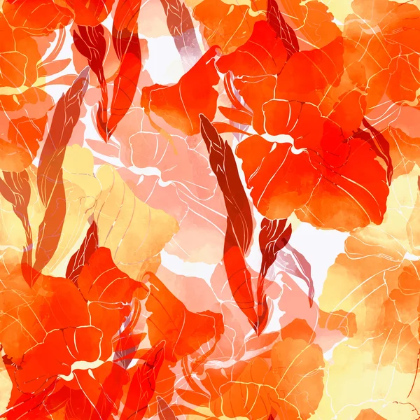 피는 글라디올루스 이음새 있는 패턴 — 스톡 사진