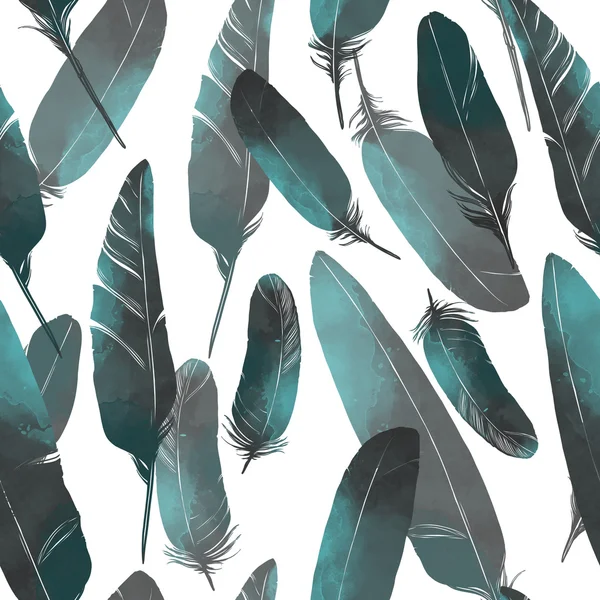 Vogelveren naadloos patroon — Stockfoto