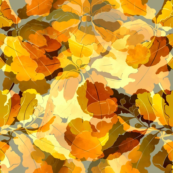 Eicheln und Eichenblätter nahtloses Muster — Stockfoto
