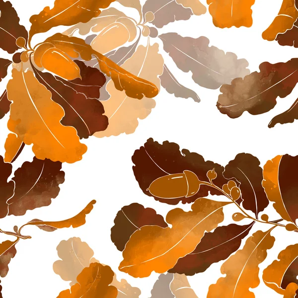 Acornes et feuilles de chêne motif sans couture — Photo