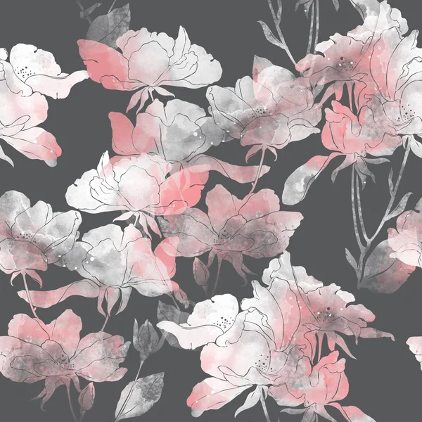 Wild rose seamless pattern — Stock Photo, Image