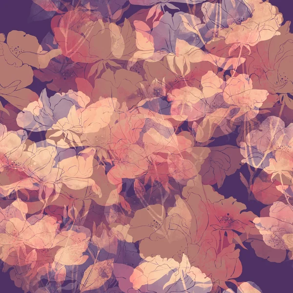 Wild rose seamless pattern — Stock Photo, Image