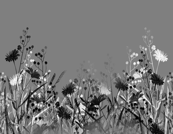 Herbe de prairie dessinée à la main — Photo