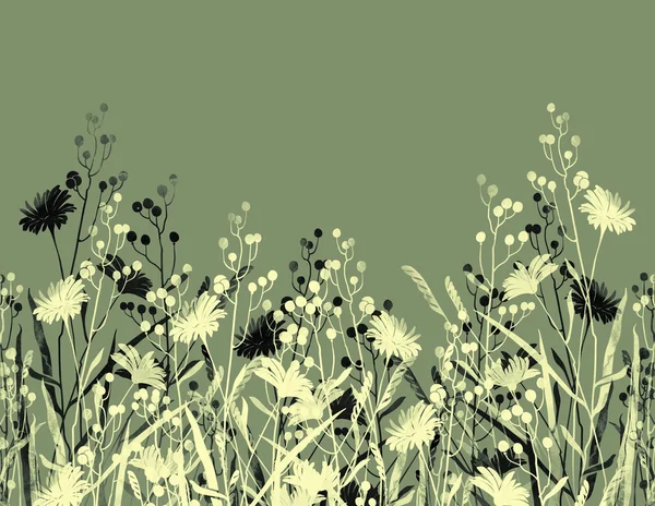 Рука намальована лугова трава — стокове фото
