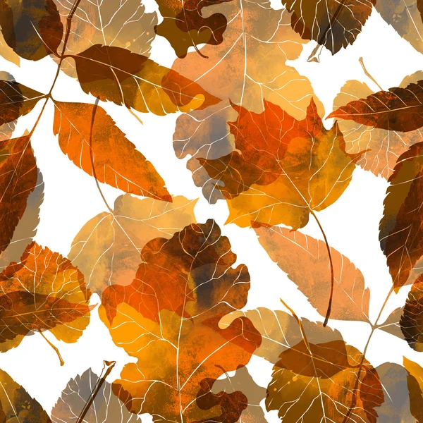 Belle impronte di foglie — Foto Stock