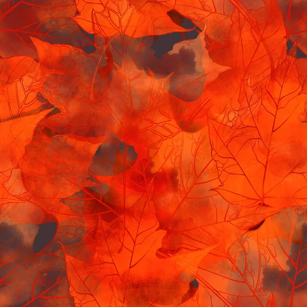 Abdrücke Abstrakter Zarter Blätter Mit Adern Mischen Sich Nahtlos Mit — Stockfoto