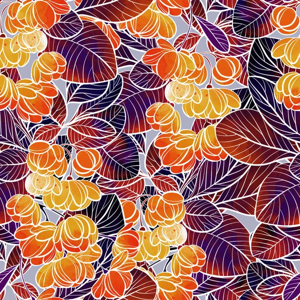 Florecientes Flores Agracejo Hojas Patrón Sin Costuras Cuadro Digital Dibujado — Foto de Stock