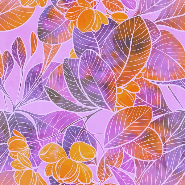Florecientes Flores Agracejo Hojas Patrón Sin Costuras Cuadro Digital Dibujado — Foto de Stock