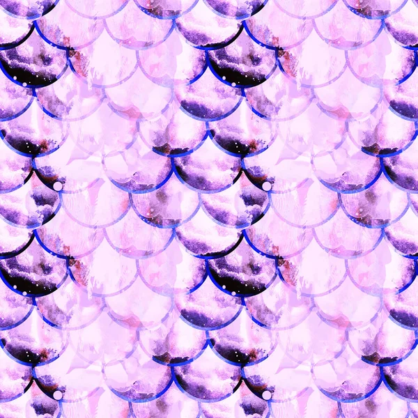Волны Рыбья Чешуя Облака Бесшовные Цифровая Фотография Акварельной Текстурой Смешанные — стоковое фото
